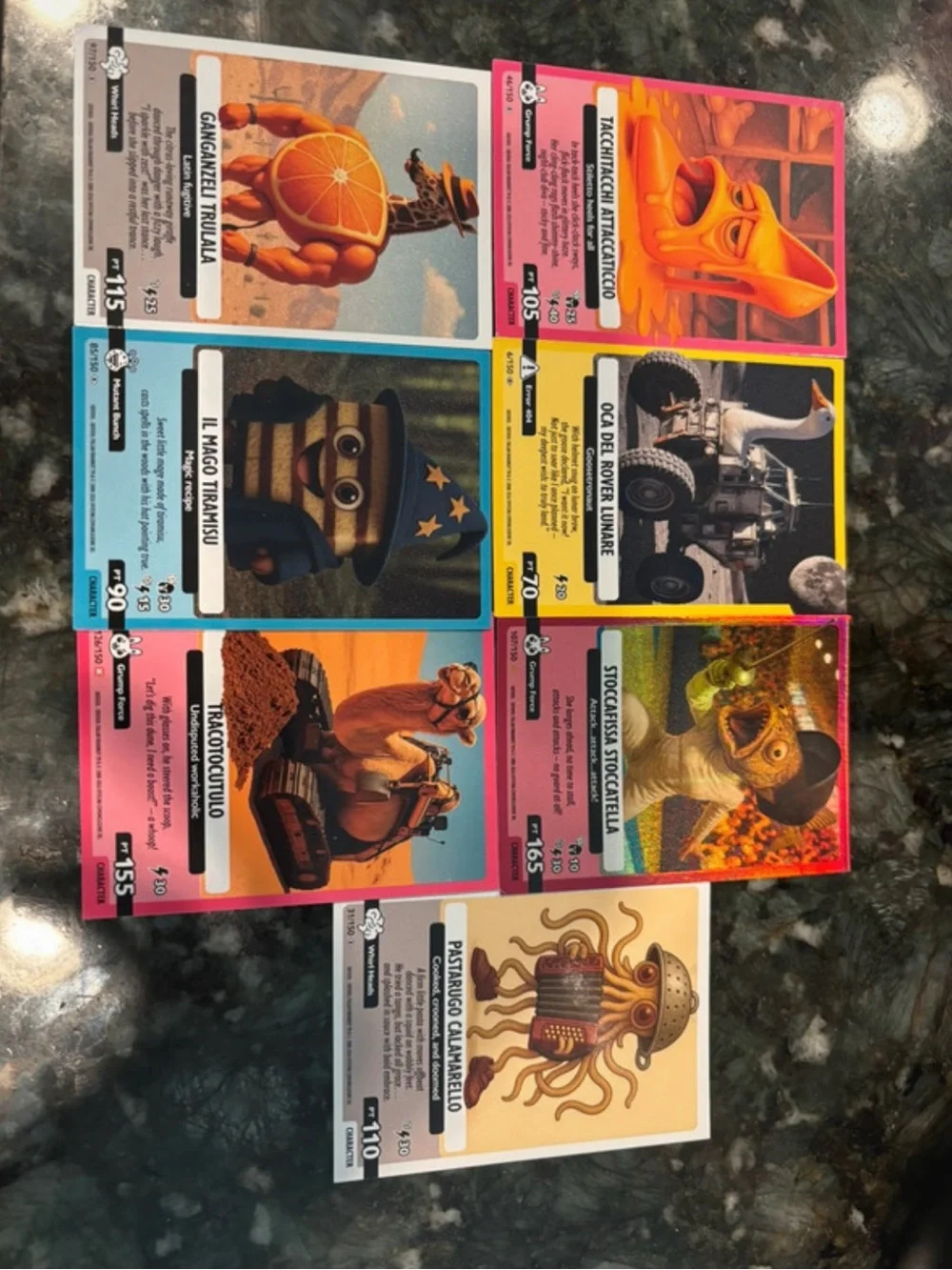 Italian Brainrot Tradingt cards (7 cards)